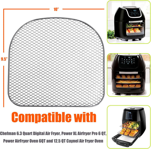 Dehydrator Racks Compatible with 6qt Chefman Caynel and Power Air Fryer Oven by Hoqqf