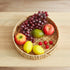 13 inch 1Pack Round Wicker Tray, Hand-Woven Rattan Serving Trays with Handles for Snack Drinks Coffee Table Tray, Water