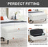 43) Eco-Ancheng Storage Ottoman Cover Rectangle Ottoman Slipcover Folding Storage Bench Cover Footrest Stool Slipcover