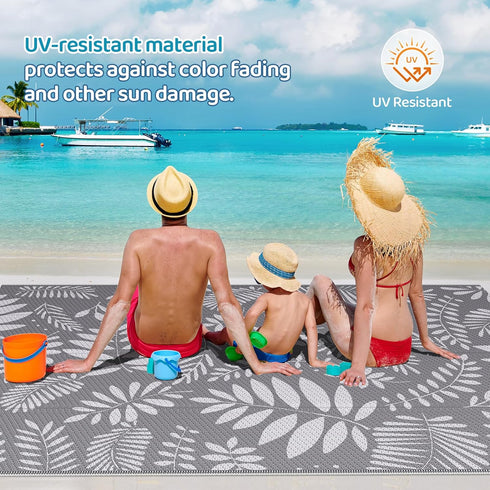 (6'x 9', StepRite Outdoor Rug, Patio Rug, Plastic Straw Camping Rugs, Large Waterproof Area Rug and Mat for Outdoors