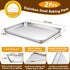 P&P CHEF 12.5 Inch Toaster Oven Pan and Rack Set,4 Pieces Stainless Steel Baking Pan Oven Trays with Cooling Rack, Non Toxic & Dishwasher Safe,2 Pans + 2 Racks