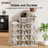 7 Closet, Small Shoe Rack, Tier Plastic Vertical Shoe Rack for Small and Narrow Spaces, Free Standing Shoe Organizer