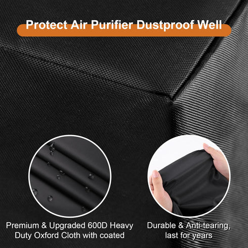 Dustproof Air Purifiers Cover for Storage, Universal Waterproof Cover for Home Appliances (Black)
