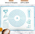 Silicone Baking Mat with Measurements, Pastry/Fondant/Dough Rolling Counter/Oven Liner Mat, 20''(W) x 28''(L) Blue