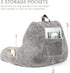 Nestl Fur Reading Pillow, Stylish Back Pillow for Bed Sitting Up, Faux Fur Bed Chair Pillow with Arms, Reading Pillows