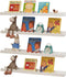 Scalloped Baby Book Shelf,Floating Shelves for Wall Set of 4 Solid Pine