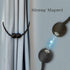 Hion Magnetic Curtain Tiebacks - Black 2pcs, Decorative Holdbacks & Hooks for Home & Office