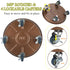 PRAQECZ 2 Pack 12" 265 LBS 360 Plant Caddy with Wheels, Rolling Plant Stand Heavy Duty Metal Tray No Holes with Large