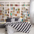 FENDROM White Bookshelf Bookcase Tapestry Home Office Video Conference Study Room Tapestries Wall Hanging Art
