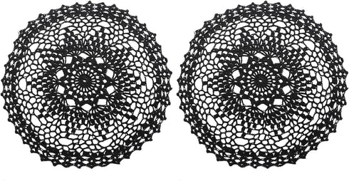 2 12 Inch Pieces Halloween Doilies Crochet for Dressers and End Tables Crafts Disposable Small Valentines Doilies Cloth