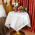 ARTABLE Lace Tablecloth - Linen Color Embroidery Country Farm Elegant Coffee &