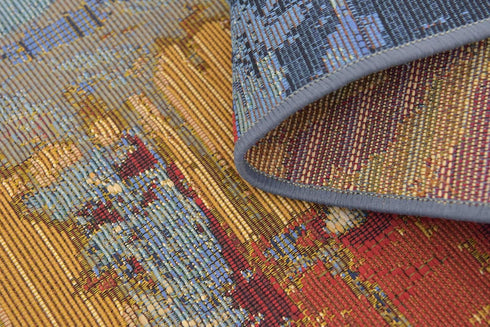Unique Loom Outdoor Modern Collection Area Rug - Baja, 2' 2" x 3' 1" Rectangle, Multi/Beige for Outdoor Spaces