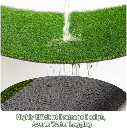 3 5 1.38" Artificial Turf Grass FT x FT, Fake Grass Pile Synthetic Rug Outdoor Indoor, Realistic Grass Carpet Mat