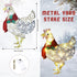 2 60 Shellwei Pcs Light up Chicken with Scarf Christmas Decoration Metal Chicken Ornaments with LED Lights Christmas