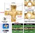 3 3 Garden Hose Splitter High Flow Splitter No Restricted-Flow Connector Heavy Duty Brass Hose Splitter with Shut Off