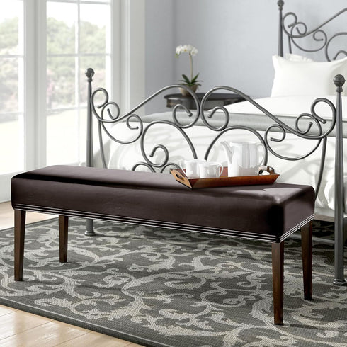Fuloon Fuax Leather Dining Bench Cover - Anti-Dust Stretch Bench Slipcover Waterproof Seat Cushion Protector