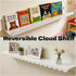 24 Inch Set 4, Nursery Book Shelves of White Metal Floating Shelves for Wall, Scalloped Cloud Book Shelf for Kids Room