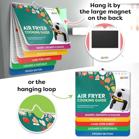 Air Fryer Accessories - Cheat Sheet Magnets Cooking Guide Booklet, Liners, Cookbooks, Kitchen Gifts Gadgets 2025