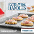 Farberware Nonstick Cookie Baking Sheets, 3-Piece Set, Gray