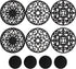 Studio Cornelia's 6 Decorative Heat Resistant Silicone Trivet Mats for Hot Pots and Dishes + 4 Coasters
