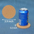 Tivnhuils 6Pcs Cork Coasters Set, 3.9 Inch Desk Coaster for Cup and Plant