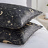 EXQ Home Satin Pillowcase Set of 2 for Hair and Skin - Black Printed Silk Pillowcase 20x26 inches with Envelope Closure