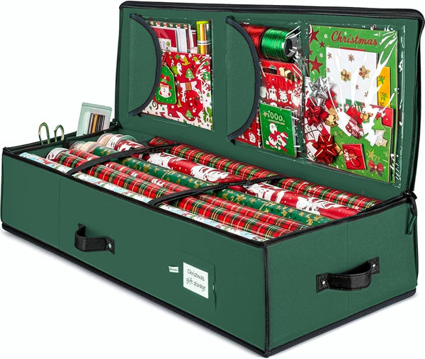 ZOBER Gift Wrapping Paper Organizer Storage - 40" Gift Wrap Storage Containers