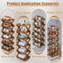 6 Closet Tier Natural Bamboo Shoe Rack,Foldable Space Saving Shoe Storage Organizer,Easy Assembly & Strong Design Shoes