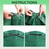 INGFLOW 200L 48 leaf Collector Bag, Shoulder Strap, and Drawstring Reusable Yard Garden Bag for Leaves and Lawn Trash