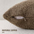 Cozy 24x24 Inch,1PC,Light Foindtower Decorative Textured Boucle Throw Pillow Covers Accent Solid Pillow Cases Neutral