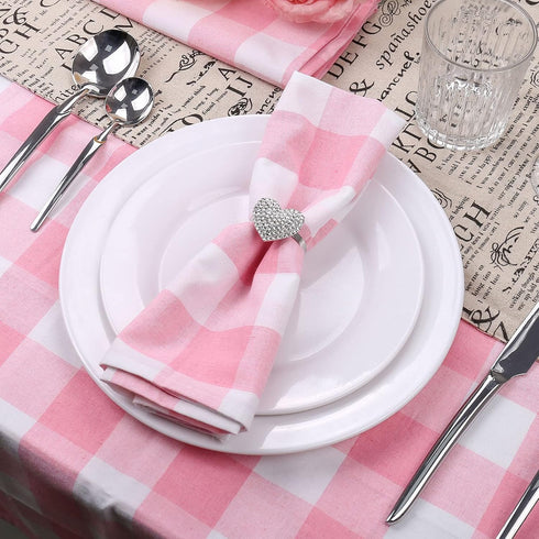 LogHog Valentine's Day Napkin Rings Set of 6 - Handmade Heart-Shaped Napkin Rings for Wedding, Valentine's, Birthday