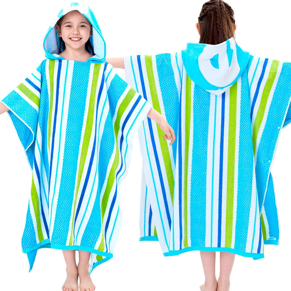 VOOVA & MOVAS Teens Hooded Poncho Towel for Boys 8-16 | Super
