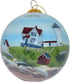 Blown Glass Christmas Ornament | Nubble Lighthouse Maine | Hand Painted Inside with Gift Box