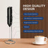 2024 YSSOA Electric Milk Frother Handheld with Stainless Steel Stand Battery Operated Whisk Drink Mixer for Coffee