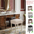 Counter Set 4 NICEEC Beige Bar Stool Covers Rectangle Spandex Stretch Vanity Barstool Seat Covers Water Repellent