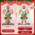 Countertop Shellwei Candy Cane Christmas Paper Towel Holder with Round Base Christmas Bathroom Decor Rustic Candy Cane