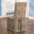 SureFit Scroll Dining Chair Slipcover - Long Skirt and Back Ties, Full Length Relaxed Fit High Back Chair Cover