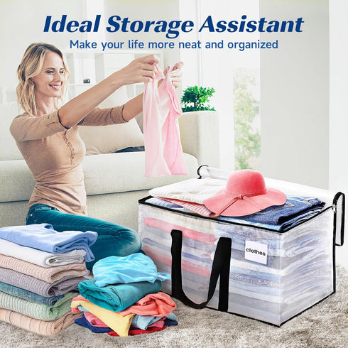 BlissTotes Moving Bags, Heavy Duty Extra Large Storage Bags with Zipper for Moving Supplies and Packing
