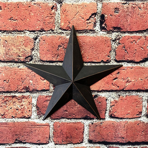 rainbow handcrafts Rustic Metal 3D Barn Star - Patriotic Wall Decoration for July 4th Americana Outdoor Decor