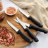 Pleafind 16-Pcs Steak Knives Set, 8.5 Inch Serrated Stainless Steel Knives, Elegant Black for Home, Kitchen, Restaurant