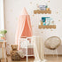 Set 2 15.8" Nursery Book Shelves of - Artisanal Natural Rattan Scalloped Book Shelf for Kids Rooms W, Cute Wicker
