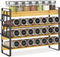 EsLuker.ly Spice Seasoning Rack Organizer Kitchen Countertop, 4 Tier Bamboo Spice Shelf