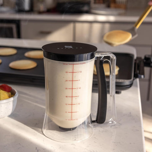 Pancake Batter Dispenser Baking Tool for Cupcakes, Crepes, Waffles, Muffins, Funnel Cake, Griddle Breakfast Accessory