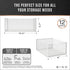 BINO 12-Pack Plastic Stackable Shoe Box Set, Clear Foldable Shoe Storage Container with Front Open