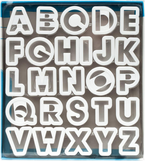 Ateco Alphabet Cookie Cutter Set, White, 2-Inches