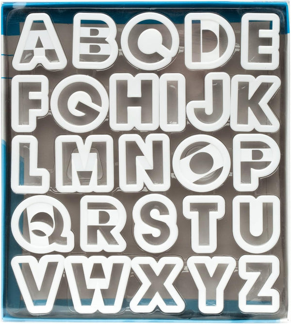 Ateco Alphabet Cookie Cutter Set, White, 2-Inches