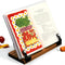 Deluxe Original Cookbook Holder, Acrylic Shield with Wooden Base, Made in the USA