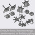 ALPHA Living HOME Silver Napkin Rings - 12-Piece Set of Premium 100% Metal, Antique Coastal Sea Shell Tabletop D cor