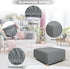 NeColorLife Square Ottoman Cover Jacquard Fabric Ottoman Slipcover Thick Stretchable Footrest Stool Covers
