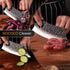 ROCOCO 6.3" Cleaver Butcher Knife, Full Tang with Sheath, Ideal for Home Outdoor BBQ Camping, Great Gift Idea